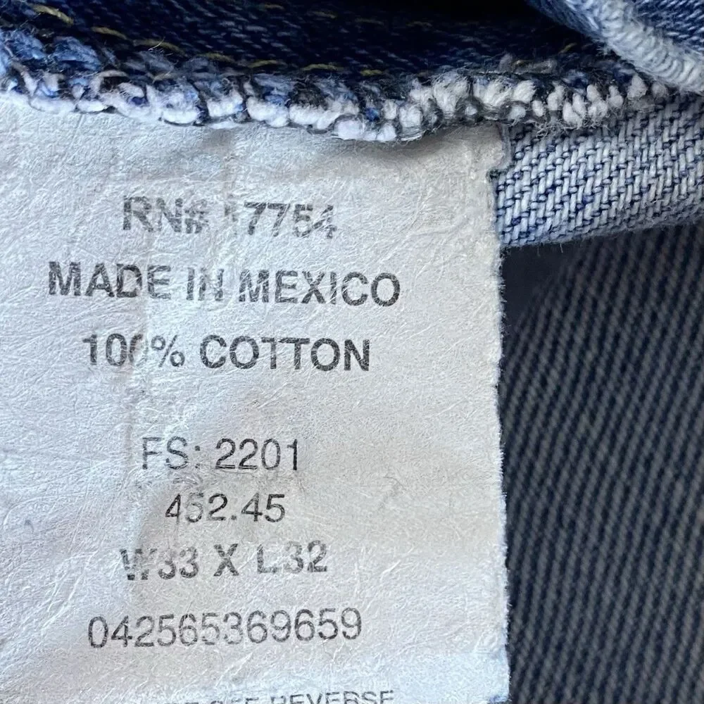 Vtg Key Mens Carpenter Jeans Size 33 Blue 100% Cotton Pockets Straight Leg 32x30
